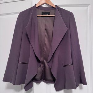 Lafayette 148 Brown Open Front Jacket Blazer Size 8